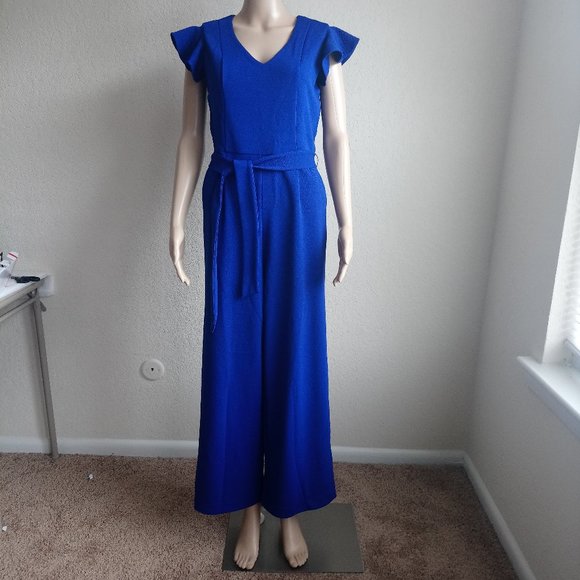 tahari jumpsuit blue